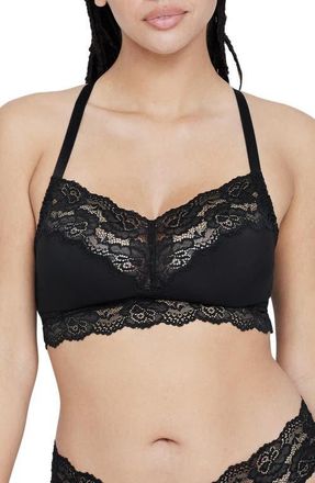 Skarlett Blue Goddess Busty Racerback Lace Bralette in Black at Nordstrom, Size Xx-Large