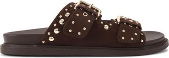 Kurt Geiger Womens Mitty Sandals - Brown Fabric - Size UK 6