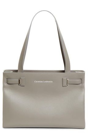 Christian Louboutin Small Tactical Leather East/West Tote in I813 - Phantom Grey at Nordstrom
