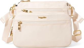 Baggallini Marais Crossbody Cross Body Womens Handbags Coconut Twill, Nylon