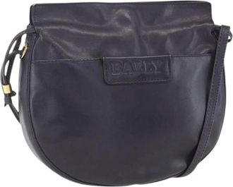 Bally Pre-owned Cross Body Bags, female, Purple, Size: ONE SIZE Pre-owned Leather Shoulder Bag