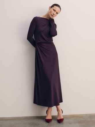 The Fold Rona Jersey Dress in Purple at Nordstrom, Size 10