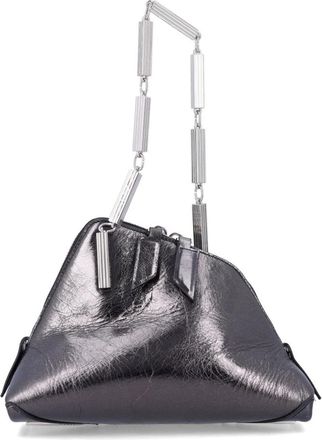 The Attico La Scala Chain Clutch - Dames - Schoudertassen - Grijs - ONE Size - Katoen - Tassen