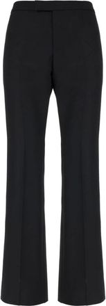 Alexander McQueen Tailored Barathea Broeken - Heren - Wijde Broeken - Zwart - L - Wol - Broeken