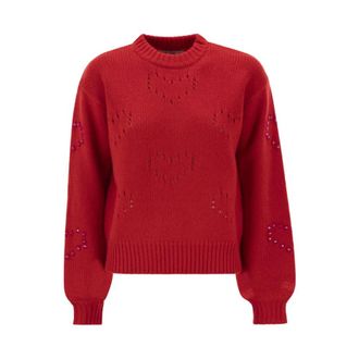 MC2 Saint Barth Danya Jumper - Dames - Ronde hals truien - Rood - L - Wol - Truien & Vesten