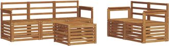vidaXL Conjunto De Sof&aacute;s De Exterior 6 Uds. Natural Vidaxl