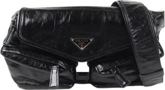 Prada Pre-owned Belt Bags, male, Black, Size: ONE SIZE Pre-owned Vintage Shoulder Sling Bag