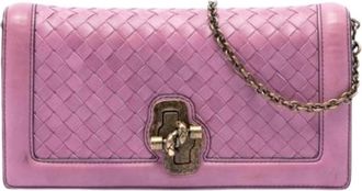 Bottega Veneta Pre-owned Olimpia Knot Schoudertas - Dames - Vintage Schoudertas - Roze - ONE Size - Leer - Vintage