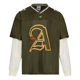 adidas Long-Sleeved T-Shirt Asia Sizing Green White KS5329