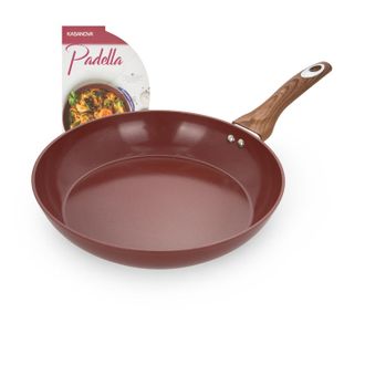 KASANOVA Padella 30 cm in ceramica burgundy New Ceramic