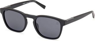 Timberland Ronde Zonnebril met Gepolariseerde Glazen - Heren - Zonnebrillen - Zwart - 52 MM - Accessoires