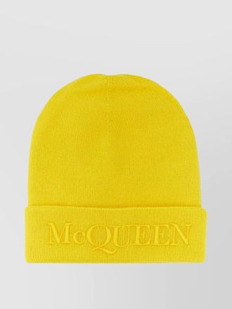 Alexander McQueen cashmere logo-embroidered beanie