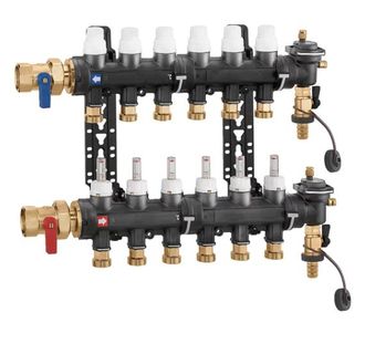 Caleffi Collettore Premontato Attacco 1F, 13 Derivazioni 3/4 M Caleffi 6716o1 13