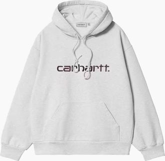 Carhartt Work in Progress Mens Carhartt WIP Logo Carhartt Hoodie Ash Heather/Cozy Purple - Grey - Size: 38