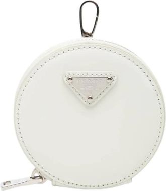 Prada Pre-owned Mini Coin Pouch - Dames - Vintage Mini Tas - Wit - ONE Size - Leer - Vintage