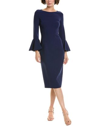 Michael Kors Crepe Wool-Blend Sheath Dress
