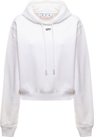 Off-white White Logo Hood Sweatshirt