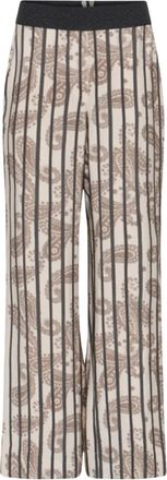 Gustav Wijde broek - Dames - Wijde Broeken - Beige - S - Broeken