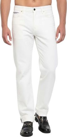 Gucci White Mid Rise Jeans