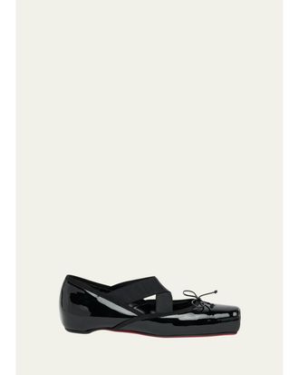 Christian Louboutin Cassiasticina Patent Leather Ballerina Flats
