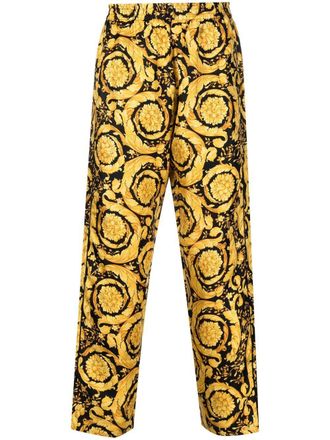 Versace Pantaloni pigiama Barocco - Giallo