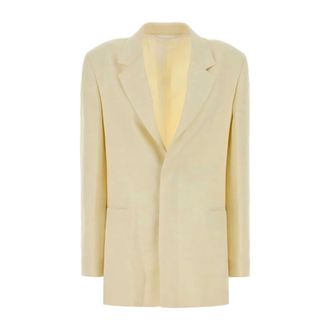 Carven Blazers, female, Yellow, Size: M Single-breasted Notched-lapel Blazer