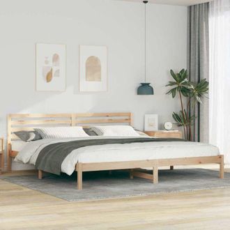 vidaXL Vidaxl - Estructura De Cama Marr&oacute;n 200 X 210 Cm Madera Maciza De Pino
