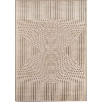 Nazar Rugs Alfombra interior/exterior estilo escandinavo beige - 160x230
