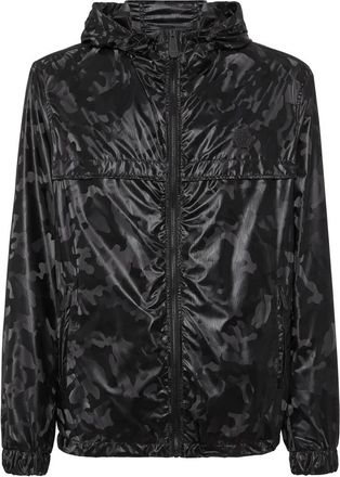 Philipp Plein Windbreaker Camouflage - Heren - Zomerjassen - Zwart - 3XL - Leer - Jassen