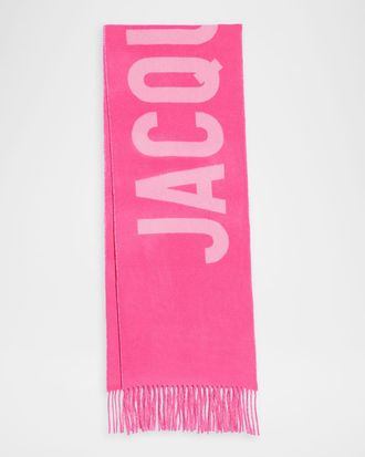Jacquemus Jacquard Logo Wool Scarf