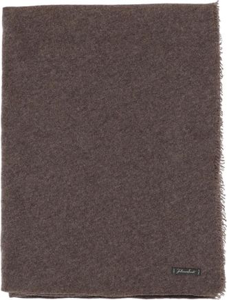 Faliero Sarti Brown Adriel Fringed Cashmere Scarf