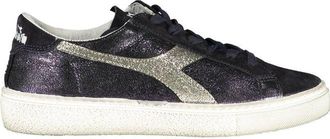Diadora Black Leather Women Womens Sneaker