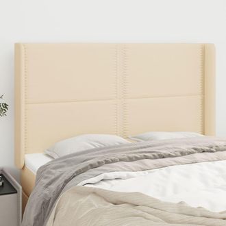 vidaXL Cabecero Con Orejas De Tela Color Crema 147x16x118/128 Cm Vidaxl
