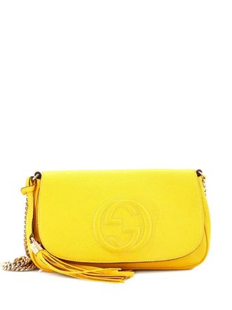 Gucci Soho Chain Leather Medium crossbody bag - Yellow
