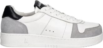 Patrizia Pepe Leren sneakers met su&egrave;de panelen - Dames - Sneakers - Wit - 36 EU - Su&egrave;de - Schoenen