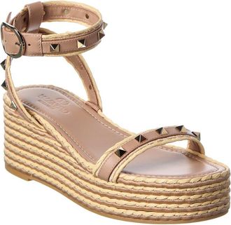 Valentino Rockstud 45 Leather Sandal
