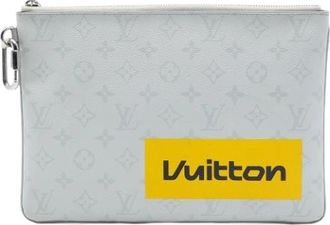 Louis Vuitton Pre-owned Logo Story Pochette GM - Dames - Vintage Clutch - Wit - ONE Size - Vintage