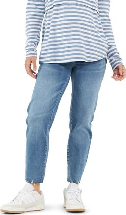 Ripe Jamie Raw Edge Under the Bump Maternity Jeans in Vintage Wash at Nordstrom, Size X-Small