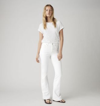 Levi's 726 High Rise Flare Jeans - Womens - 24X30 - White