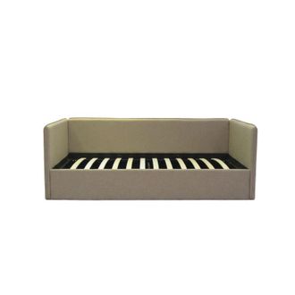 Muemue Cama Tapizada Con Almacenamiento Aglomerado Marr&oacute;n 74x202x102cm