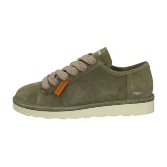 Panchic Schoenen, Heren, Groen, 42 EU, Leer, Suede Vintage veter schoen
