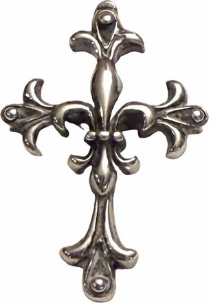 Madison New York Womens Heritage Fleur De Lis Cross Earrings In Silver