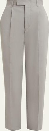 Jil Sander Pleated Cotton Straight-Leg Pants