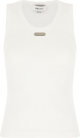 Alexander McQueen White Cotton Top