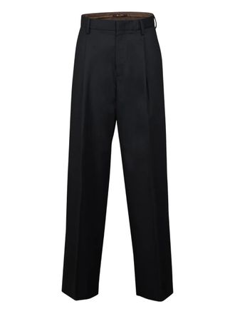 Moorer OFILIA-FSR geplooide broek - Zwart