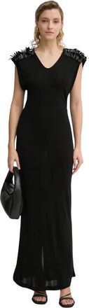 Bruuns Bazaar Birch BBDorit Jurk - Dames - Avondkleed - Zwart - L - Leer - Kleedjes