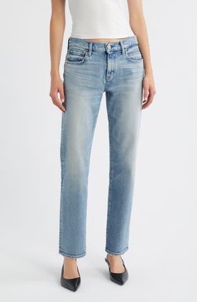 Moussy Vintage Selbyville Slim Straight Leg Jeans in Light Blue at Nordstrom Rack, Size 32