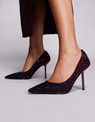 Azalea Wang Azalea Wang - Kaisseye - Scarpe d&eacute;collet&eacute; bordeaux con borchie-Rosso