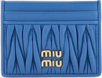 Miu Miu Portacarte matelassé - Blu