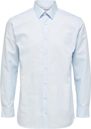 Selected Slhregethan Shirt LS Classic B Noos - Heren - Zakelijke Overhemden - Blauw - XS - Katoen - Overhemden